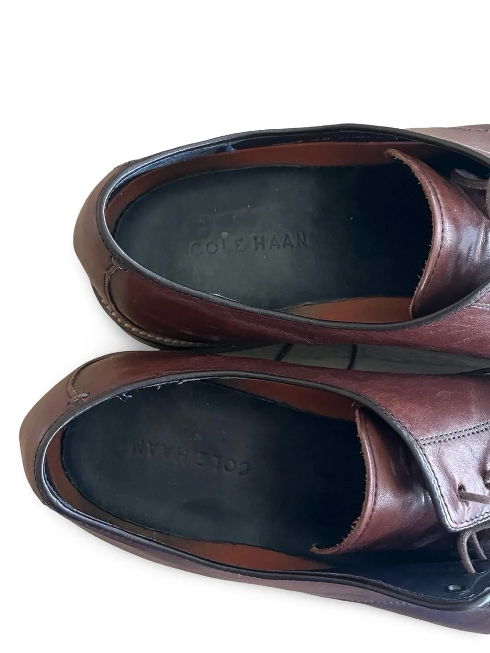 Cole Hagan Men's Brown Leather Cap-Toe Derby Shoes Sz 13